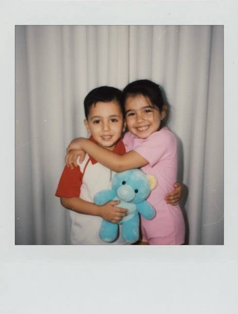 Moustafa and Amera as children